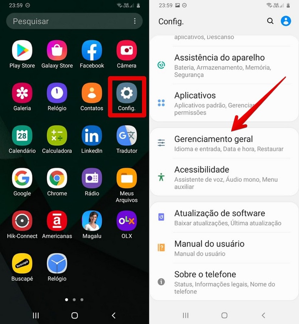 restaurar padrão de fábrica Samsung