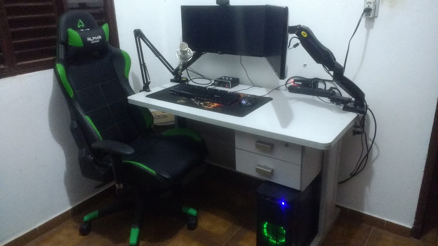 setup com notebook para estudos