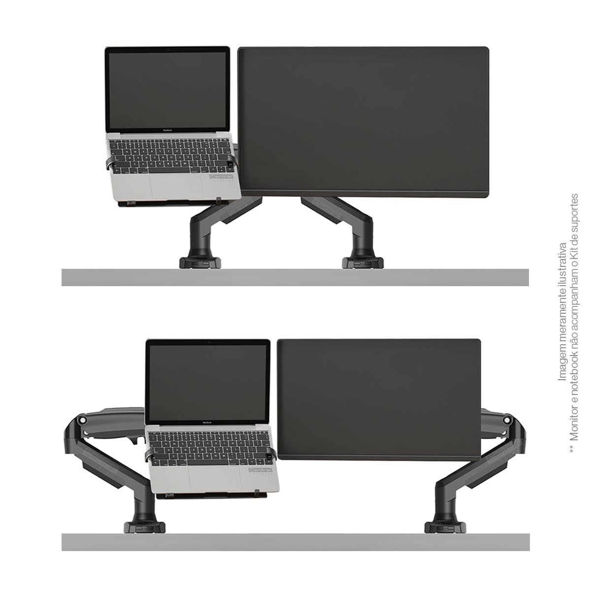 setup com notebook ergonômico