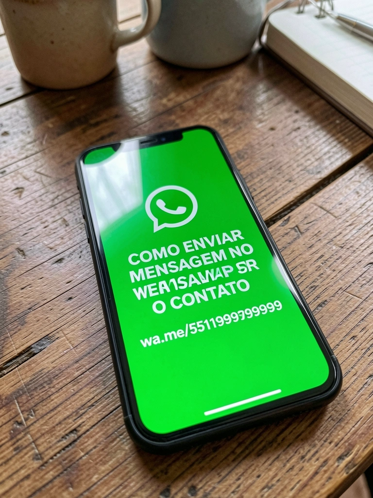 Print de tela de conversa do WhatsApp com opção de iniciar chat sem salvar contato